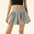 thumbnail image 2 of Women's Elegant Solid Puff Skirt Flared Mini - Summer Casual Flirty Short Party Skirt, 2 of 5