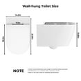 thumbnail image 2 of Wall Hung Toilet, Comfort Height One-Piece Toilet with Soft Closing Seat, Ultra-Thin Cover, Space-Saving Tankless Design, Ideal for Contemporary Bathrooms, White (Full Flat Toilet Seat), 2 of 7