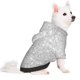 thumbnail image 2 of Balery Silver Glitter Sudadera con Capucha para Perros Pequeños – Ropa para Mascotas, Disfraz para Perros y Gatos, Ideal para Fiestas y Cosplay-X-Small, 2 of 7