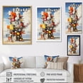thumbnail image 4 of Designart "Geometric High-Rise In De Stijl Manner II" Clouds Floater Framed Canvas Wall Art, 4 of 5