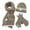 Khaki, variant on Daznico Ribbed Knit Beanie Hat Scarf Gloves 3-Piece Set Soft Yarn Cozy Stylish Winter Accessories for Cold Weather Daily Outdoor Wear