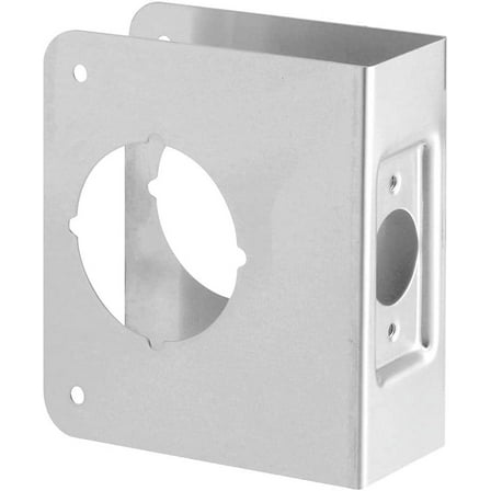 Lock and Door Reinforcer, 2-1/8 in. x 2-3/8 in. x 1-3/8 in., Stainless Steel