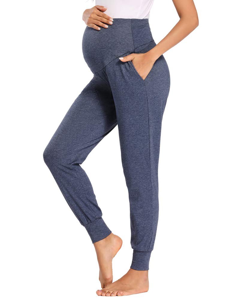 OmicGot Women's Maternity Pants Over The Belly Comfy and Stretchy ...