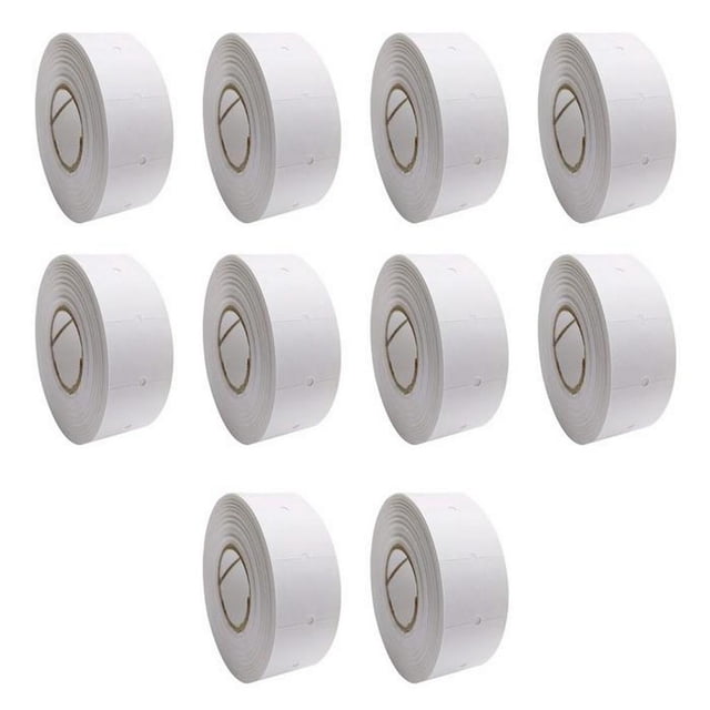 Etiquetas Marca Precios VentDepot 10 Rollos 1000 Etiquetas por Rollo 21x12mm Blanco