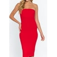 thumbnail image 2 of Women's Cotton Blend Midi Tube Dress Soft & Stretchy Classic Comfort, 2 of 4