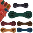 thumbnail image 1 of xianyou-Personalized Leather Magnetic Bookmarks - 26 Letters Name Initial Vintage Engraved Bookmark Book Marker Clips Customized Gifts for Readers Kids Book Lovers Classmate (Green, Z), 1 of 4