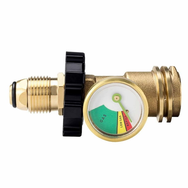 Adaptador de indicador de nivel de tanque de propano Conexiones de latón universales Convierte POL a QCC1 Tipo 1