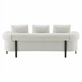 thumbnail image 4 of 78" Modern 3-Seater Beige Upholstered Sofa, Oversized Boucle Fabric Couch with Plush Pillows, Solid Wood Frame for Living Room, Bedroom, Apartment, 4 of 7