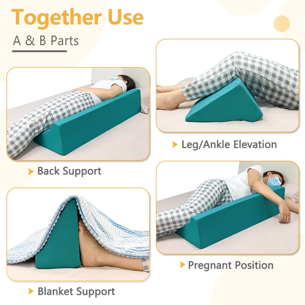 Bed Sore Turning Wedge Pillow for Sleeping Positioning Bed Sores Treatment Pressure Ulcer Cushion Bedridden Patient Elderly Anti Bedsore Turn Over Pad Triangle Medical Nursing After Surgery Wedges