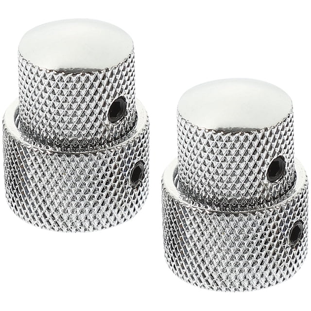 BESTYASH 2Ud Perilla Profesional De Volumen Para Potenciómetro Plata Accesorio De Guitarra