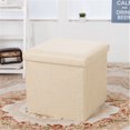 thumbnail image 1 of Cube Ottoman Pouf Boîte de Rangement Pliable Canapé Siège Repose-Pieds Nouveau, 1 of 4