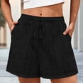 thumbnail image 2 of GUACER Womens Shorts Trendy Boho Drawstring Elastic Waisted Lace Eyelet Vacation Shorts, 2 of 6