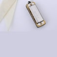 thumbnail image 2 of Porte-clés Harmonica Mini Cygne 4 Trous 8 Tons Portable Petit Orgue à Petite Bouche Argent, 2 of 6