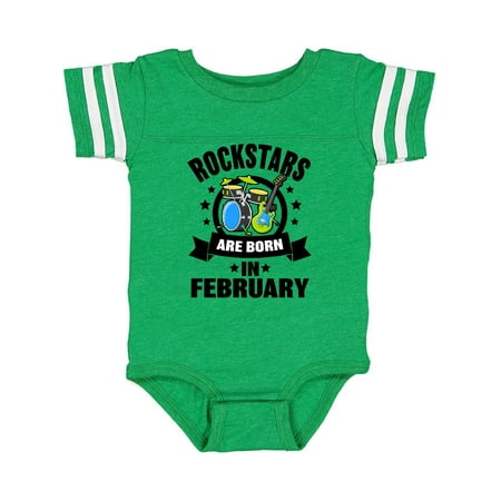 

Inktastic Rockstars are Born in February Birthday Gift Baby Boy or Baby Girl Bodysuit