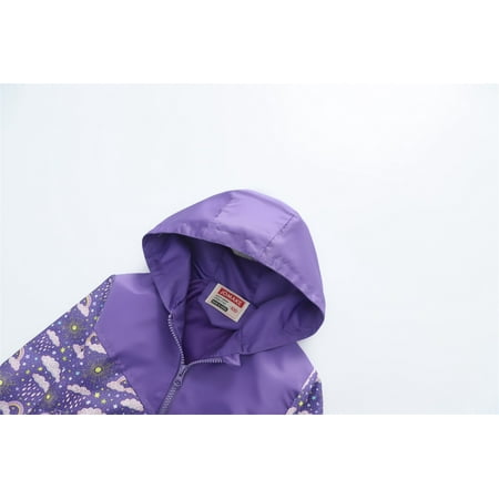 

Cathalem Big Girls Winter Jacket Toddler Kids Baby Boys Girls Cartoon Dinosaur Rainbow Camouflage Zip plus Size Coats for Girls Coat Purple 18-24 Months