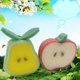 thumbnail image 3 of GOOHOCHY 2 piezas de cepillos de ducha creativos con forma de fruta Esponja Bola de baño para niños Esponjas de baño suaves y suaves Esponjas para el cuerpo (manzana + pera), 3 of 7