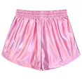 thumbnail image 2 of Shorts metálicos holográficos rosa brillante para mujer Perfashion, 2 of 7