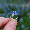 thumbnail image 3 of SOLITAIRE JEWELS 2.00Ct Oval Sapphire Diamond Solitaire Engagement Ring Solid 10k White Gold, 3 of 5