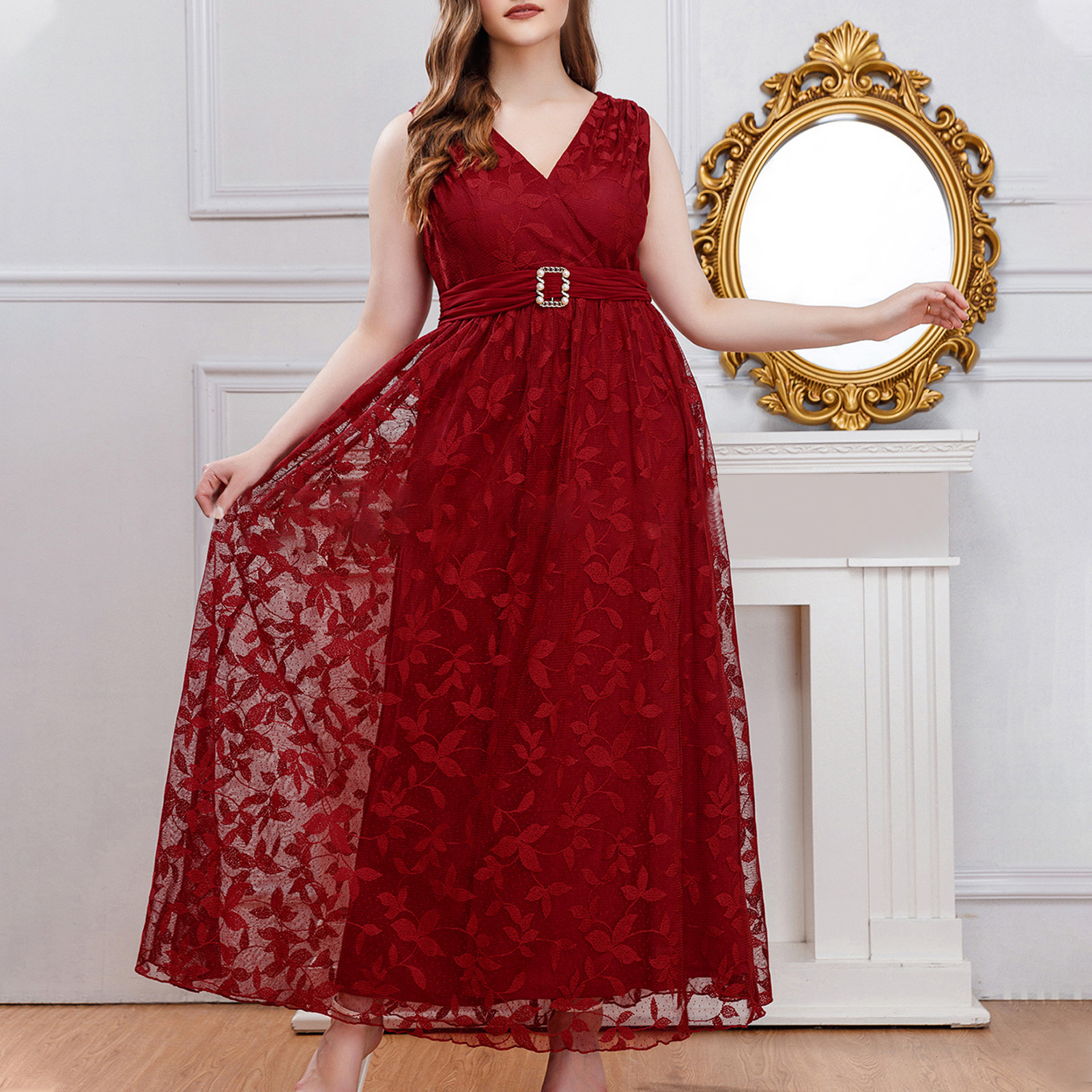 Free Shipping! LapaPlus Plus Size Evening Dress, XL-6XL, Ruffled Chiffon  Formal A-Line Gown - Walmart.com