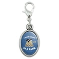 thumbnail image 1 of I Don't Belong in a Tank Orca Whale Funny Humor Antiqued Bracelet Pendant Zipper Pull Oval Charm with Lobster Clasp, 1 of 4
