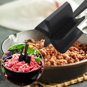2PCS Meat Chopper Potato Fork, 5 Curve Blades Hamburger Chopper Ground Beef  Masher for Cooking, 3 Colors 