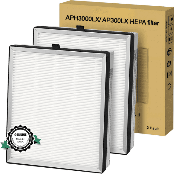 HEPA Replacement Filters for APH3000/AP300 Air Purifier, 2 Pack, H13 True HEPA & Activated Carbon Filter, 99.97% Captures Smoke, Odors, Dust, Pet Dander & Airborne Particles for Home Air Purification