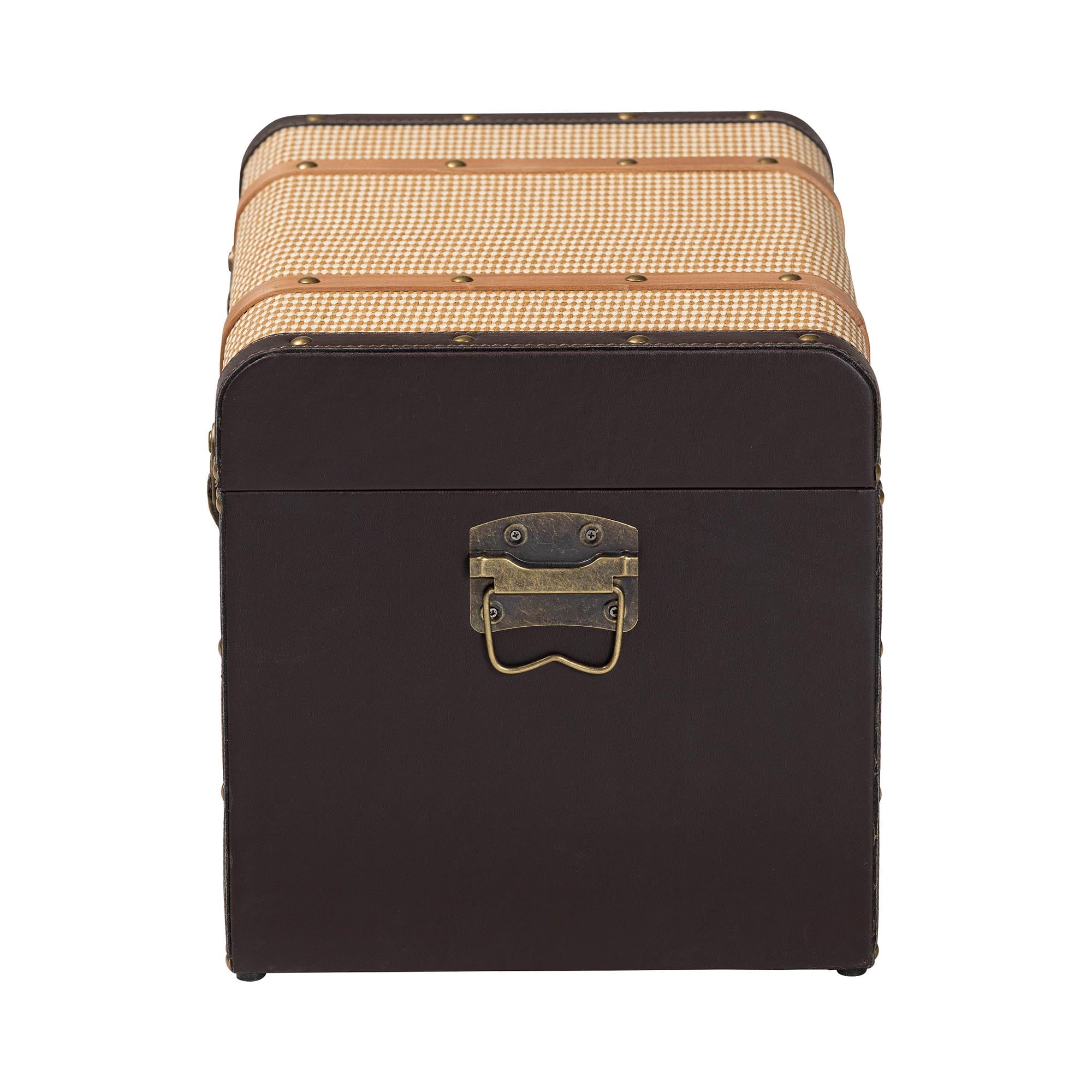 Baxton Studio Manton Mid-Century Storage Trunk, Light Brown