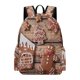 thumbnail image 1 of Hombre de Jengibre-theme Backpack, Campus style schoolbag Bookbag with Adjustable Shoulder Straps And Large Zip Compartment, Unisex Travel Bags.42x30x15cm, 1 of 6