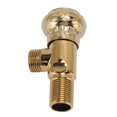 thumbnail image 3 of Angle Stop Valve Gold Antique Full Copper Carving Thicken Cold Hot Faucet Water Stop Valve for Bathroom Kitchen, 3 of 7