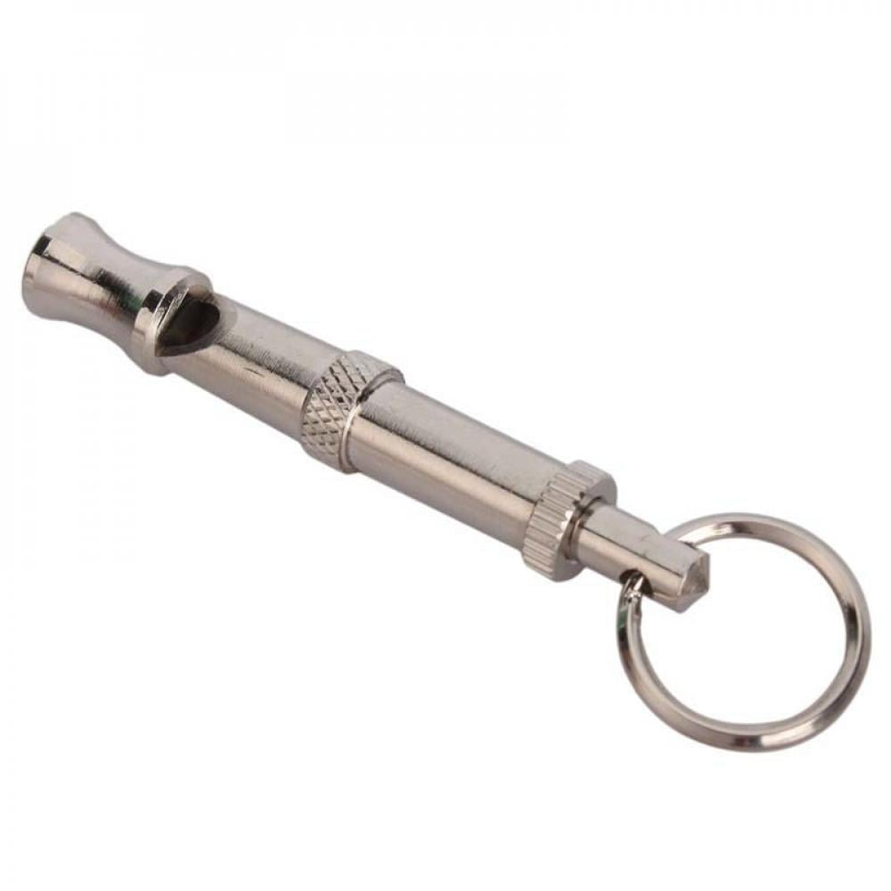 Training Puppy Pet Dog Whistle Twotone Flute Stop Barking Sound Repeller Cat Keychain