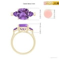 thumbnail image 5 of ANGARA Natural 3.1 Ct. Amethyst Fashion Ring in 14K Yellow Gold for Women (Ring Size: 7.5), 5 of 10