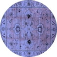 thumbnail image 1 of Ahgly Company Indoor Round Oriental Blue Industrial Area Rugs, 7' Round, 1 of 4