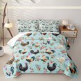 thumbnail image 2 of Erosebridal Rustic Floral Twin Quilt Set,Farm Chicken Rose Twin Coverlet Set For Boys,2pcs, 2 of 7