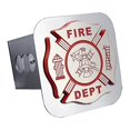 thumbnail image 1 of Fire Department Chrome Trailer Hitch Plug, 1 of 4