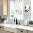 thumbnail image 5 of Navy Blue Floral Balloon Curtains 63 Inch Length for Living Room/Bedroom, Watercolor Eucalyptus Leaves Butterfly Rod Pocket Privacy Door Curtains Decorative Tie Up Shade for Window 52"x63", 5 of 8