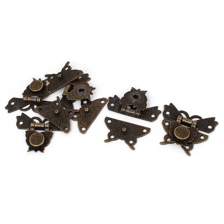 2 Fermoirs Anciens Style Loquet En Métal - Argenté 40x36mm - Pour Boîte/Étui En Bois