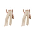 thumbnail image 4 of Pantalones Qarigey Mujer Casual Pierna ancha Caqui, 4 of 6