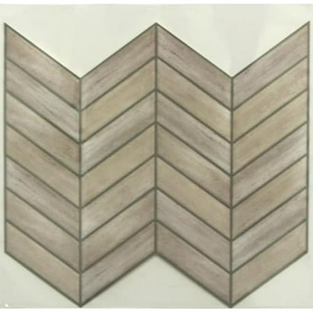 RoomMates Sticktiles Chevron Distressed Wood Peel and Stick Backsplash - 4 Pack