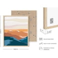 thumbnail image 3 of HAUS AND HUES Nature Wall Art Prints Set of 4 - Landscape Mountain Decor, Mid Century Art Wall Decor, Geometric Abstract Nature Wall Art, Mountain Art Wall Decor, Adventure (Beige Framed, 16x20), 3 of 6