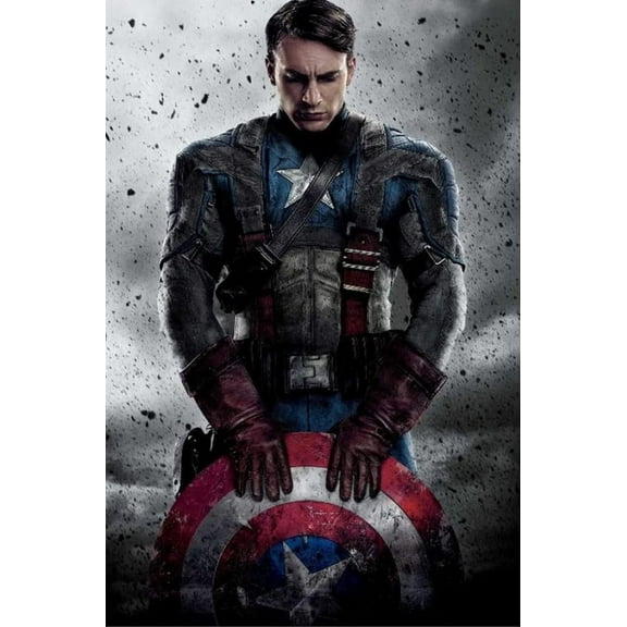 Captain America Diamond Painting Kits,5D Diamond Art Superhero Full Drill Craft Painting Gift for Adult, Home Decor (12 x 16 Inch)
