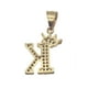 thumbnail image 4 of Cadena y dije de brillos con corona de oro laminado letra K, 4 of 7
