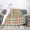 thumbnail image 2 of Red Green Plaid Check Throw Blanket, Super Soft Anti-Pilling Flannel Bed Blankets, 40"x30", 2 of 8