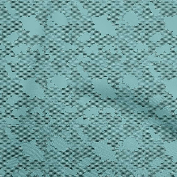 oneOone Rayon Dusty Teal Green Fabric Texture Dot Sewing Craft Projects Fabric Prints By Yard 56 Inch Wide