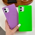 thumbnail image 2 of HAHDAXIA Cute Square Compatible with iPhone 11 Case, Glossy Candy Color Pattern Slim Soft Silicone TPU Bumper Anti-Drop Back Shockproof Protective Cases Cover for Women Girls(Green), 2 of 6