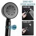 thumbnail image 3 of 6 Modes Adjustable Shower Head Set Water Saving High Pressure Shower One-key Stop Water Massage Eco Shower Bathroom Accessories (Set C - Silver), 3 of 7