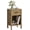 Rustic Brown, variant on Farmhouse Nightstand with Drawer, Small Wood Side Table, Wooden Bedroom Nightstand, Wood Night Stand