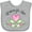 AC-Heather Grey, variant on Inktastic Granny's Girl- Heart Flowers Girls Baby Bib