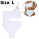 thumbnail image 2 of Trajes de baño de una pieza de corte alto con rayas y un hombro para mujer Trajes de baño tipo tanga, 2 of 5