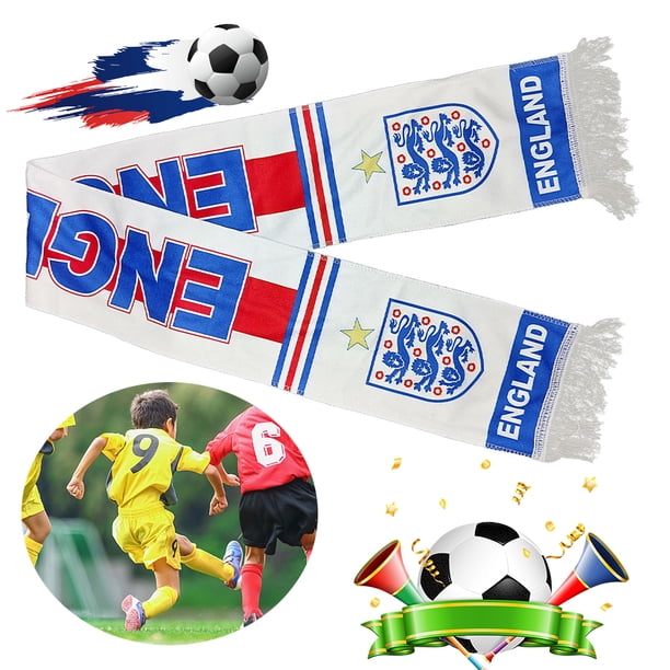 Bufanda Del Equipo Nacional Fútbol bufanda para Fanáticos Bufanda Fútbol decoración Electoral Terciopelo Algodón (Inglaterra)