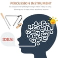 thumbnail image 2 of Instrument de Percussion Triangulaire en Fer 4 Pouces avec Sonnette de Rythme Musical pour École Groupe Orchidée, 2 of 9